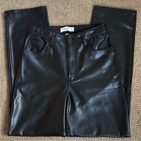 EUC Abercrombie & Fitch The 90s Straight Ultra High Rise Black Size 8 - Picture 7 of 10
